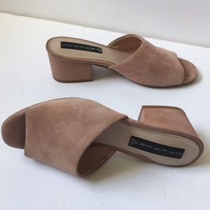 Steve Madden Leather suede mules slides